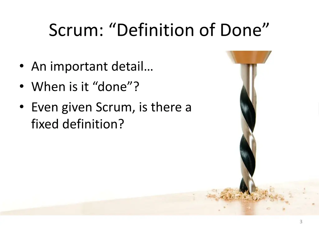 scrum definition of done