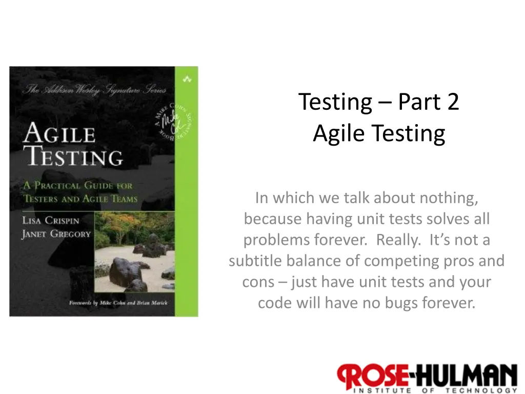 testing part 2 agile testing