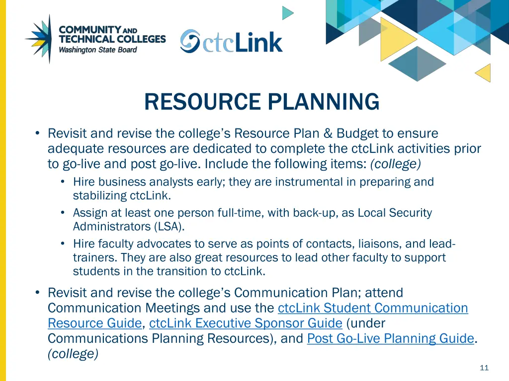 resource planning