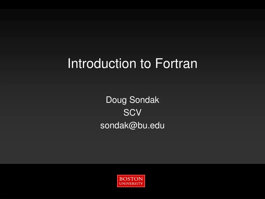 introduction to fortran