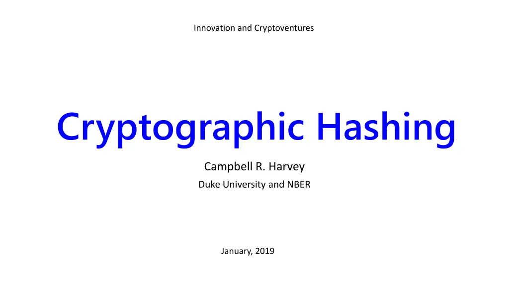 innovation and cryptoventures
