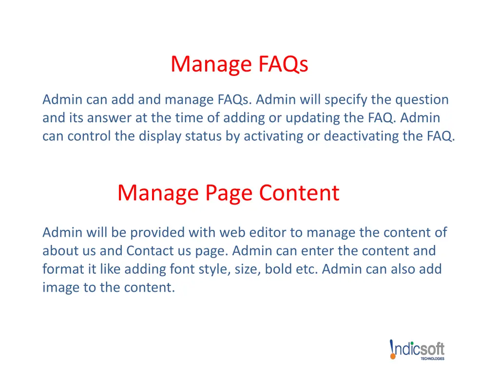 manage faqs