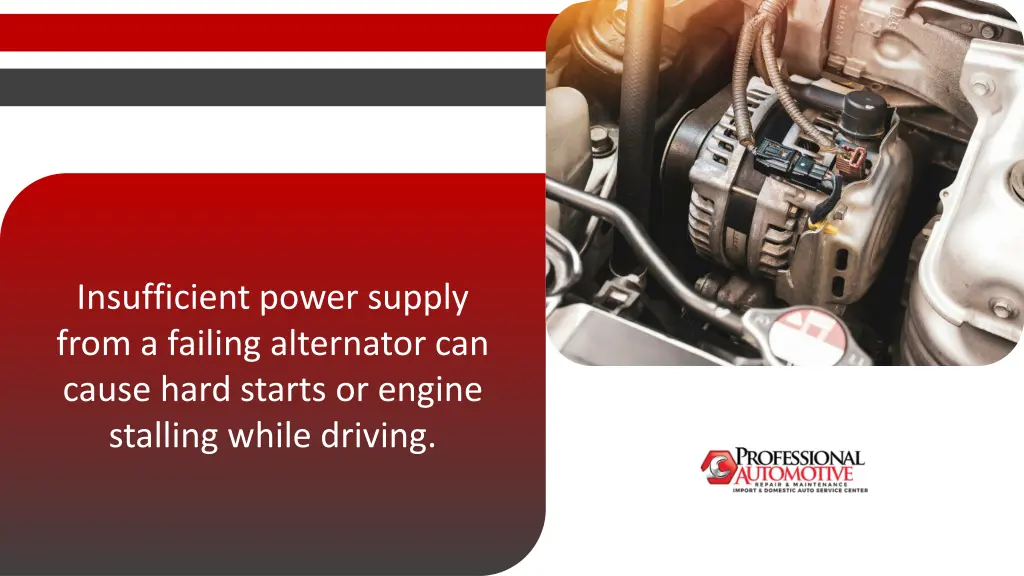 insufficient power supply from a failing