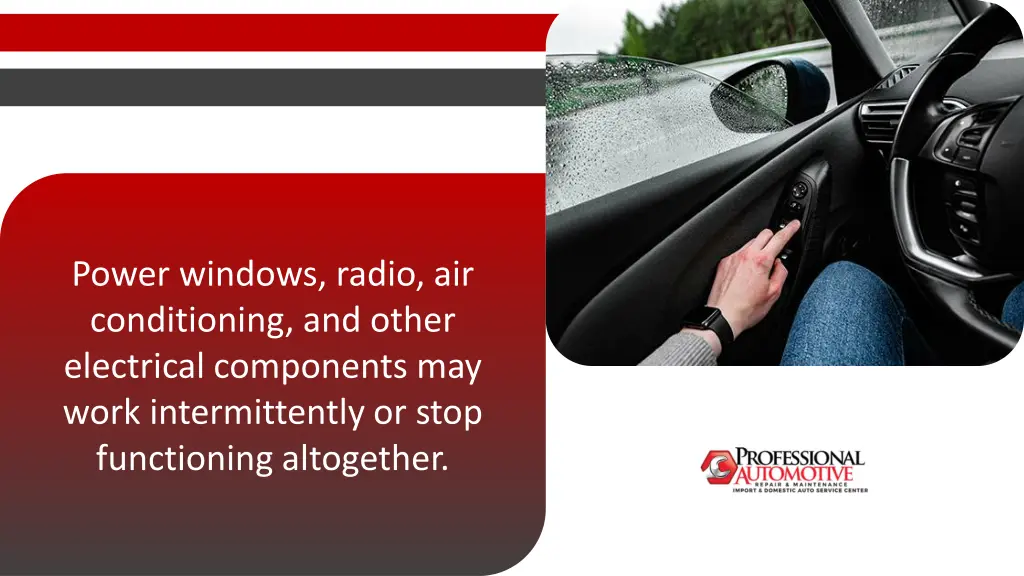 power windows radio air conditioning and other