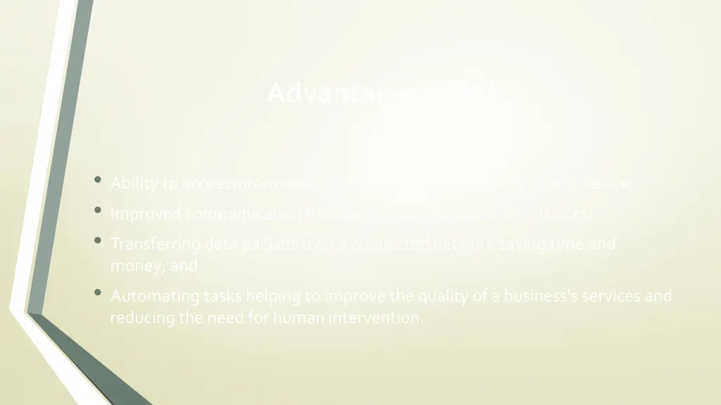 advantages of iot