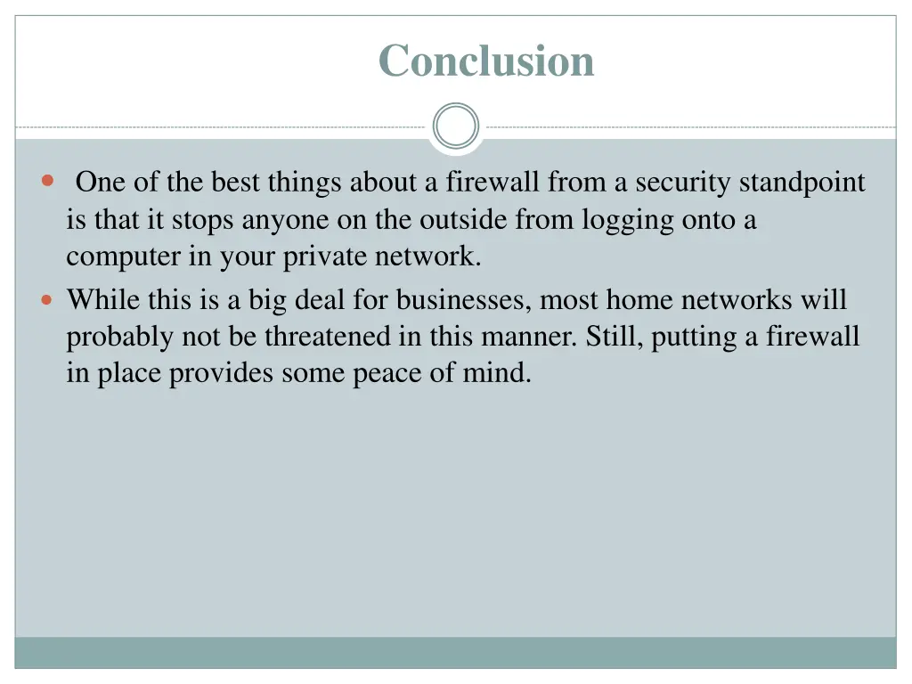 conclusion