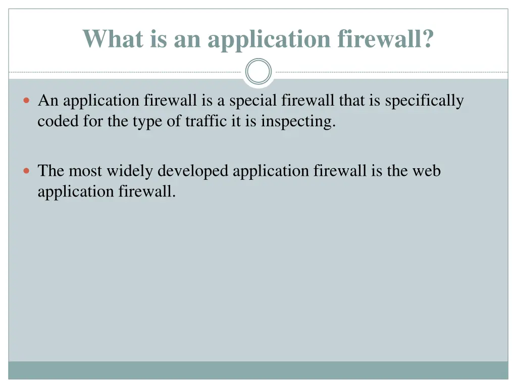 what is an application firewall