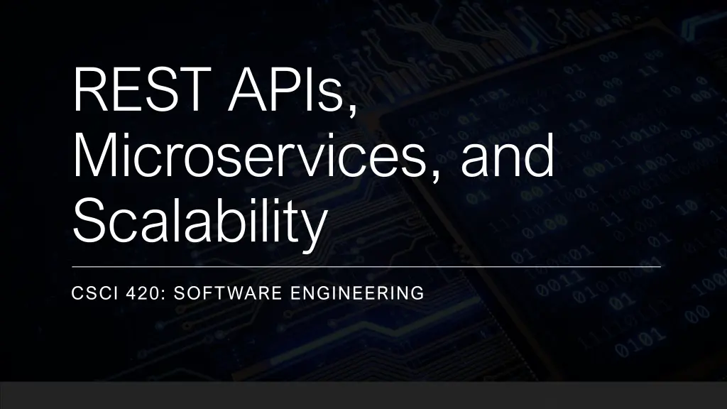 rest apis microservices and scalability