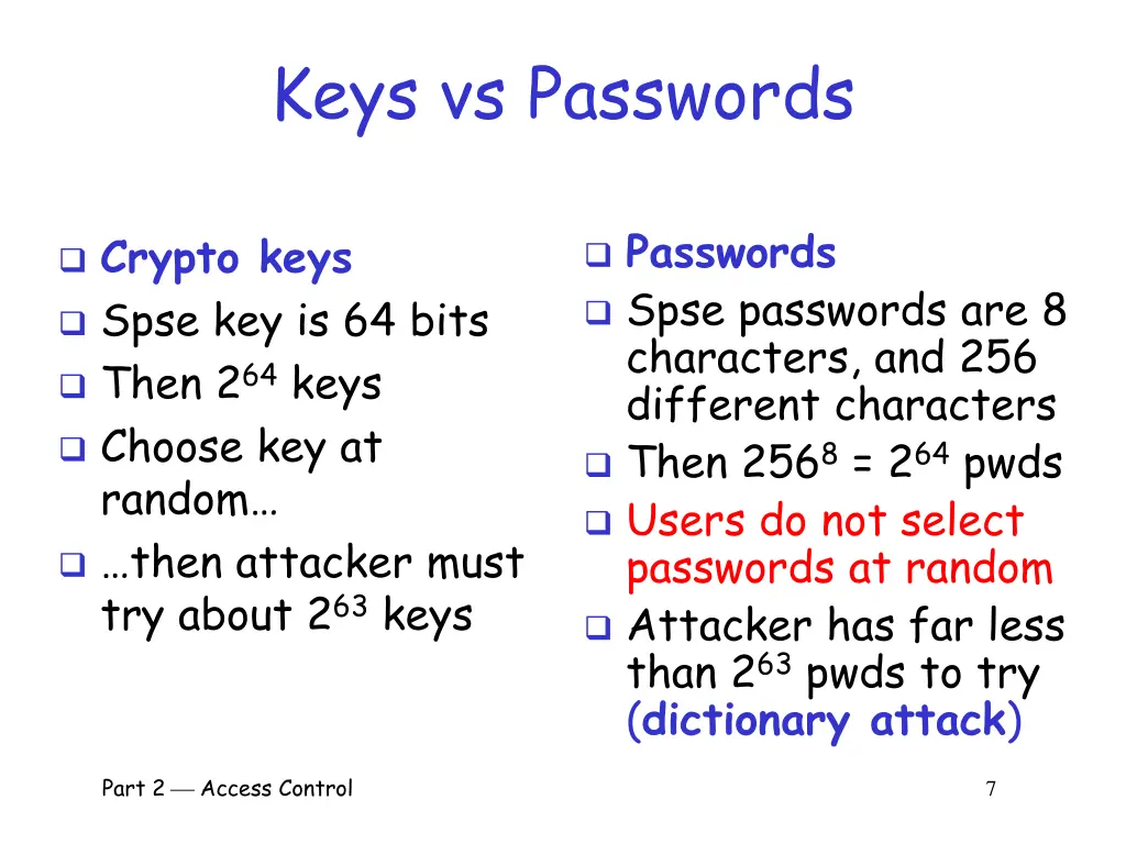 keys vs passwords