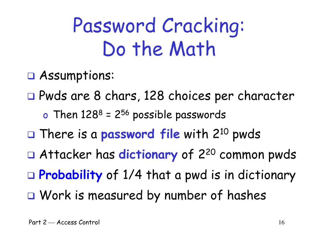 password cracking do the math