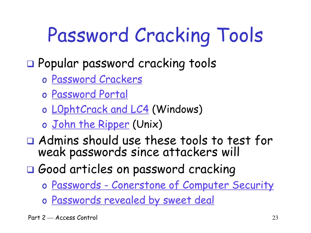 password cracking tools