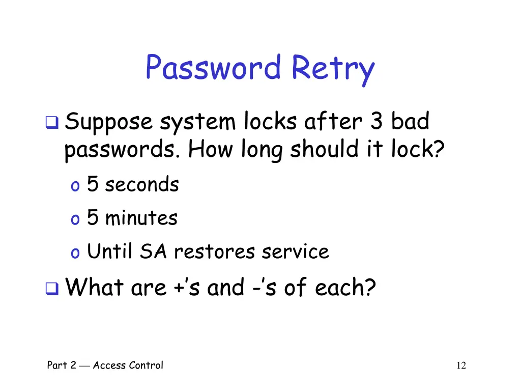 password retry