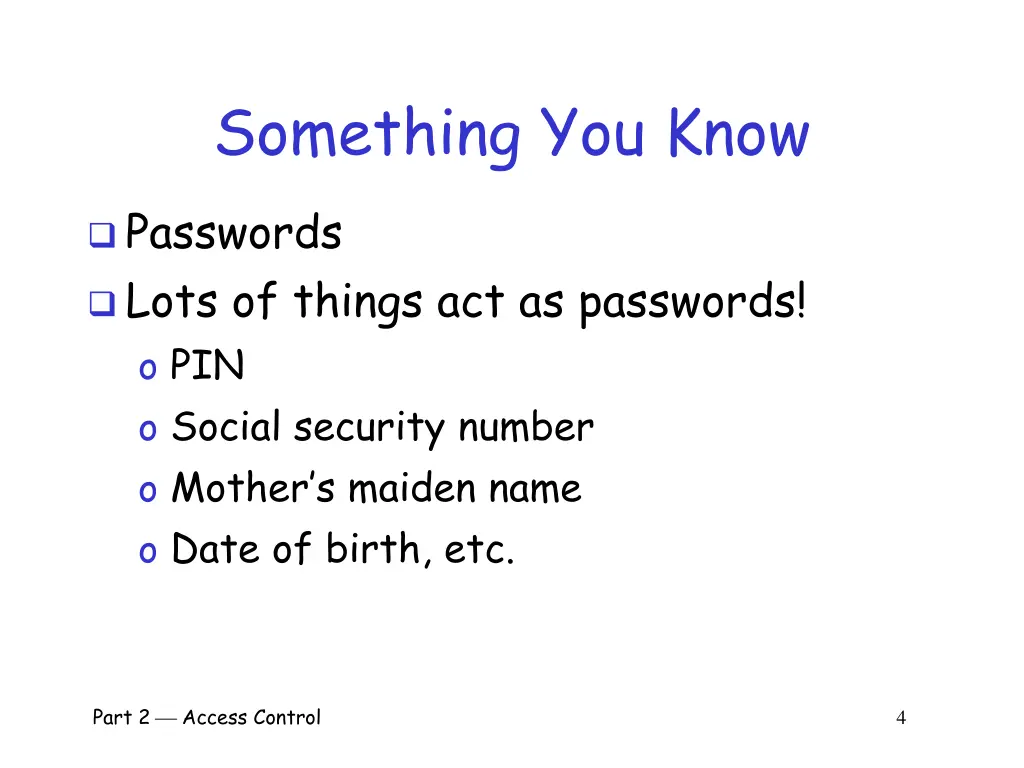 something you know