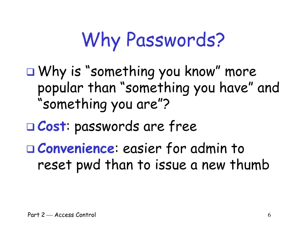 why passwords