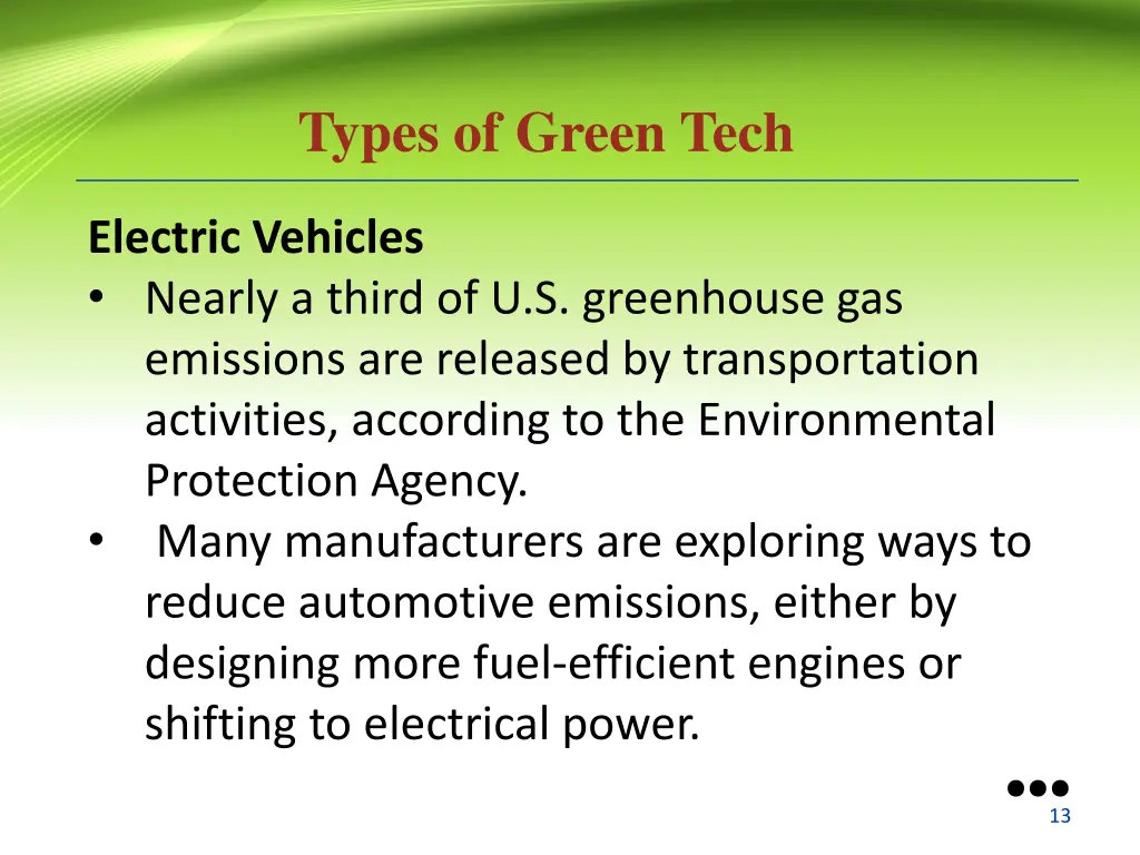 types of green tech 1