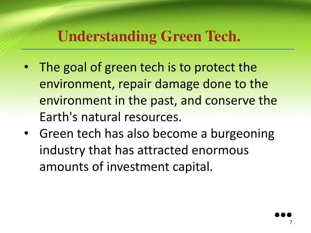 understanding green tech 1