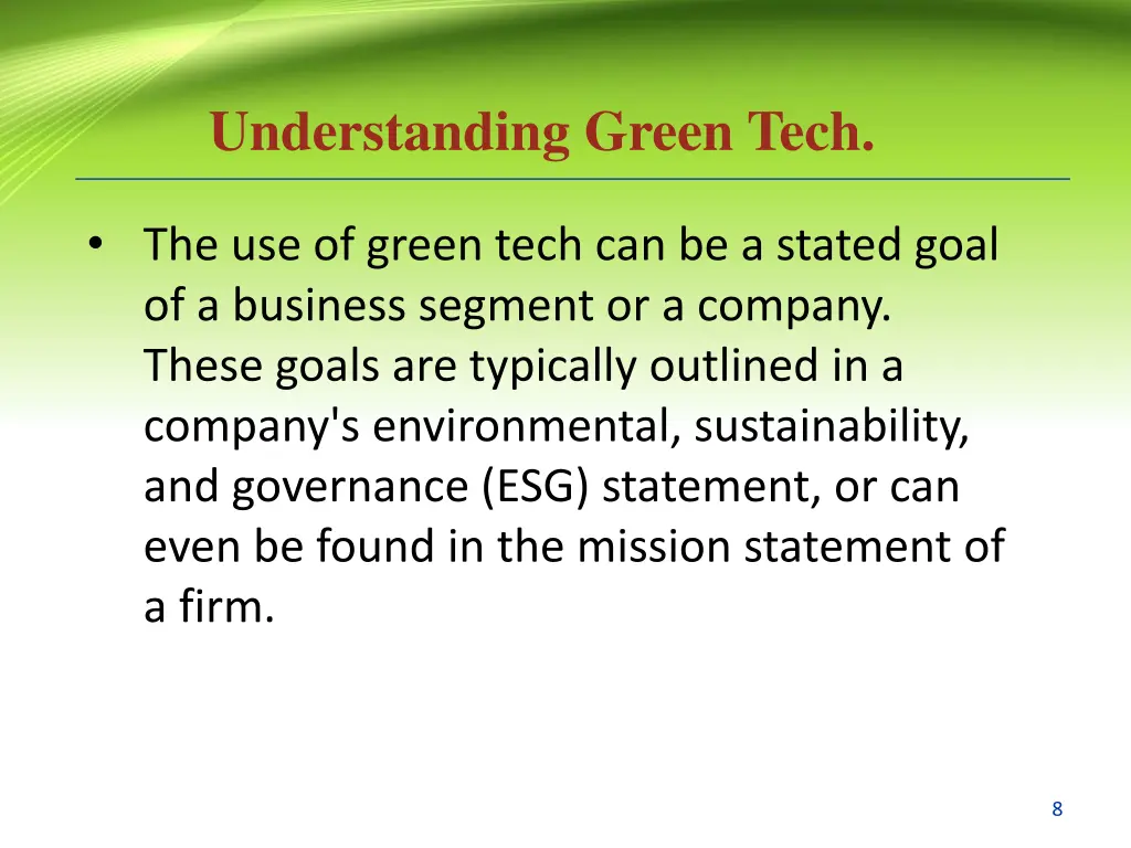 understanding green tech 2
