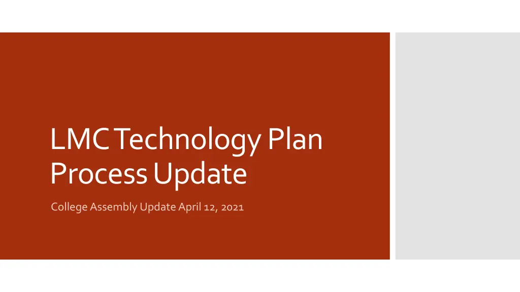 lmc technology plan process update