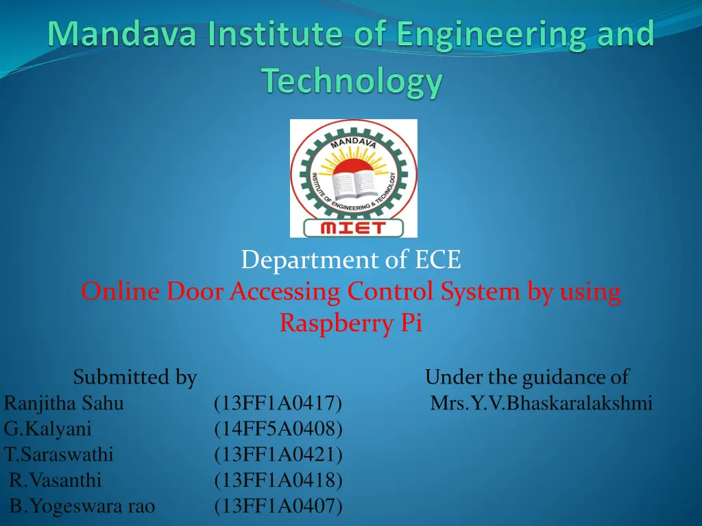 department of ece
