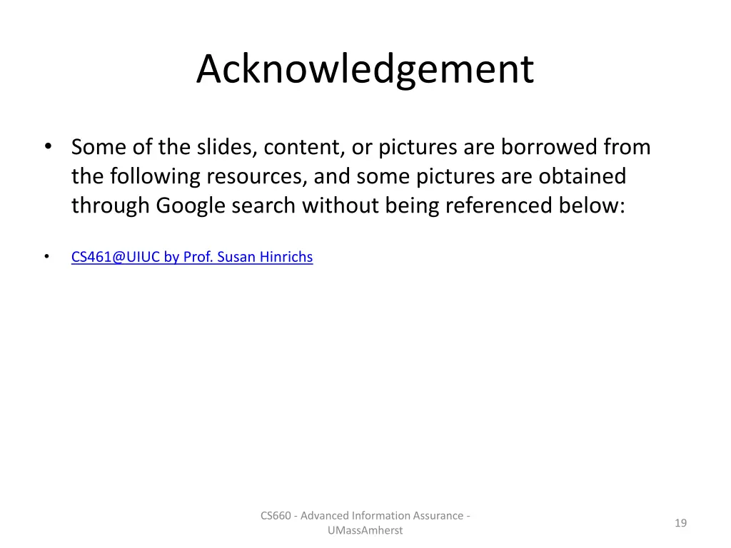 acknowledgement