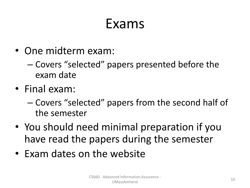 exams
