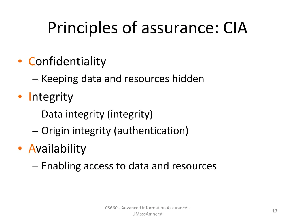 principles of assurance cia
