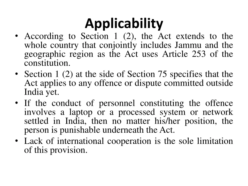 applicability