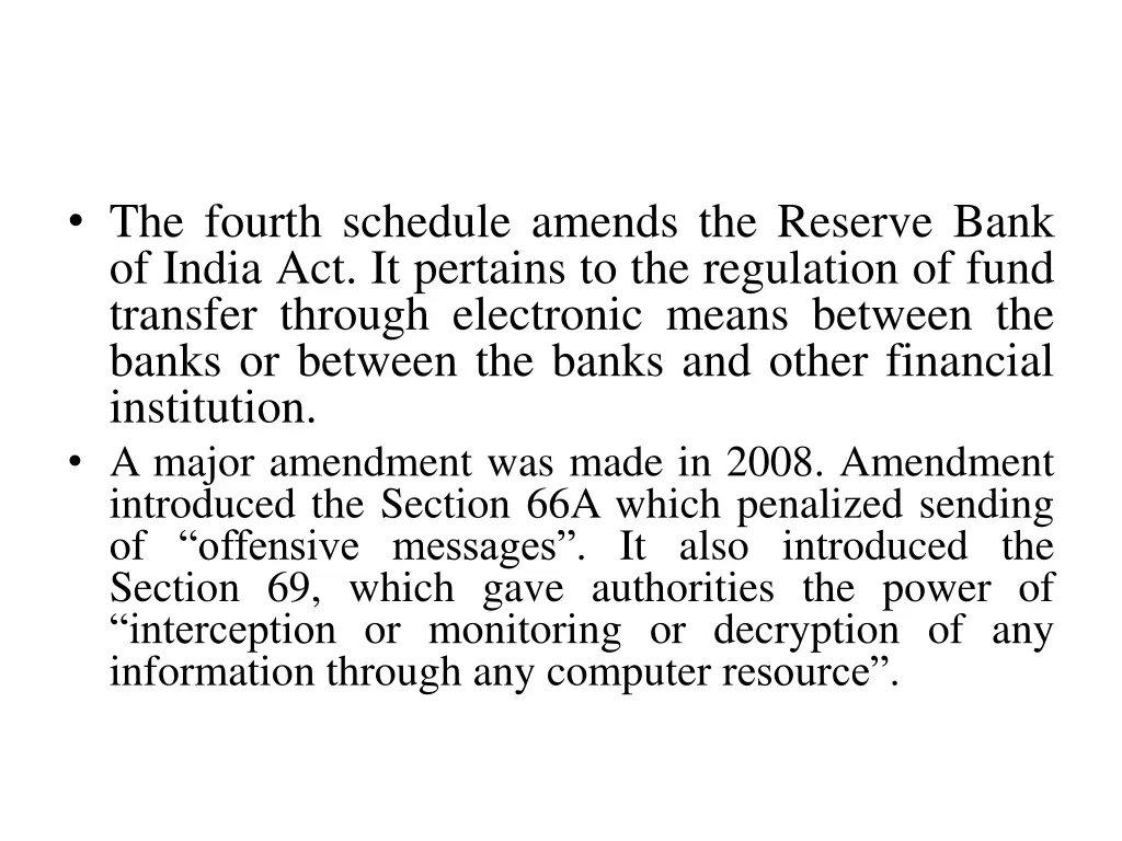 the fourth schedule amends the reserve bank