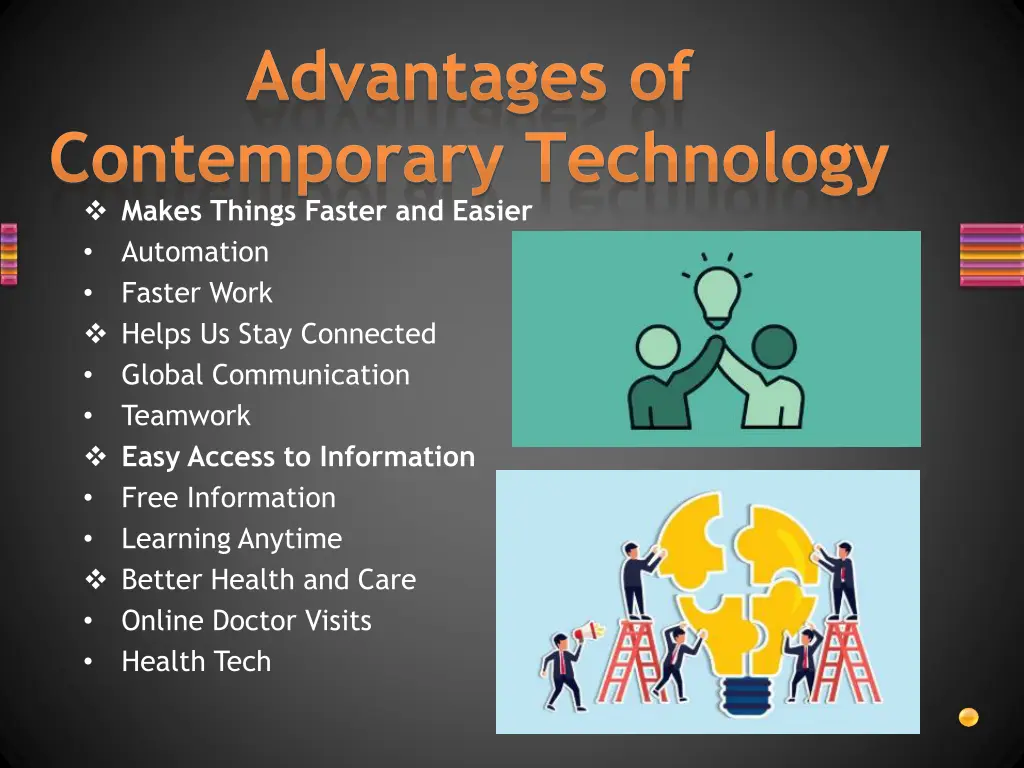 advantages of contemporary technology makes