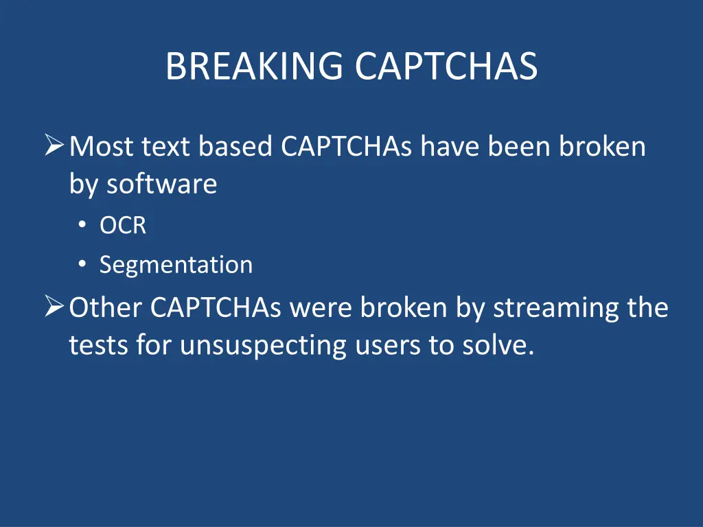 breaking captchas