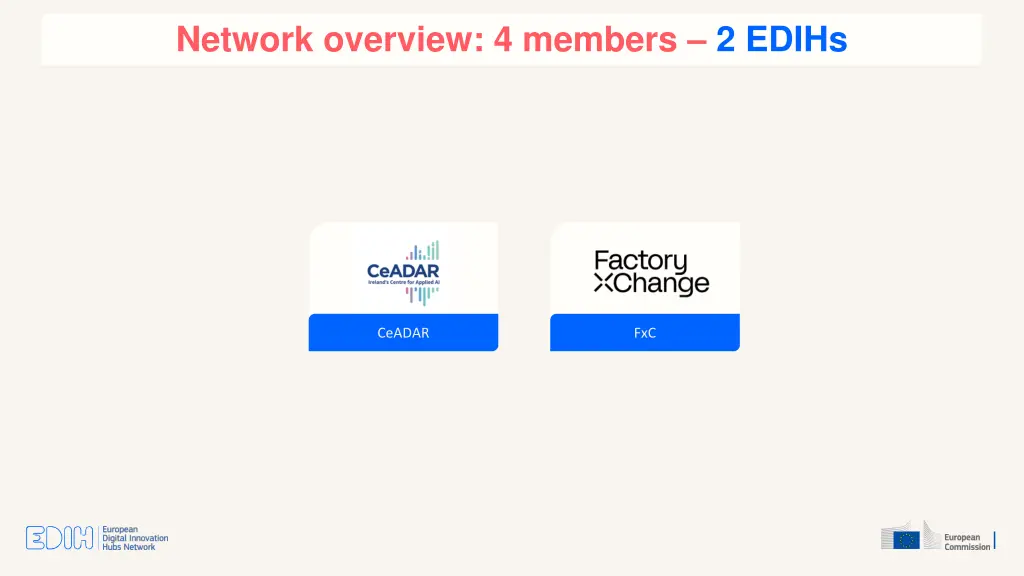network overview 4 members 2 edihs