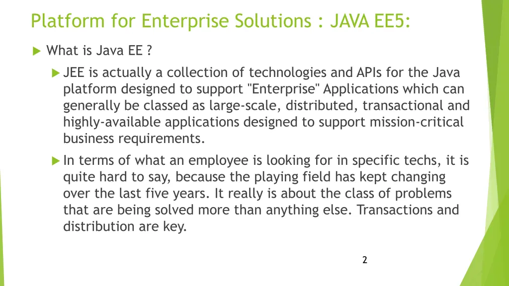 platform for enterprise solutions java ee5