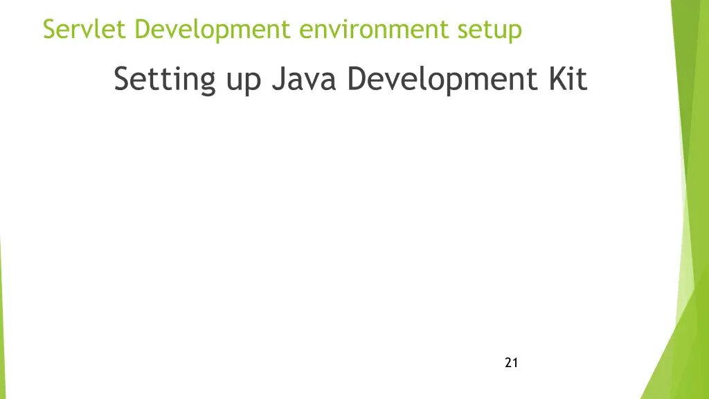 servlet development environment setup setting
