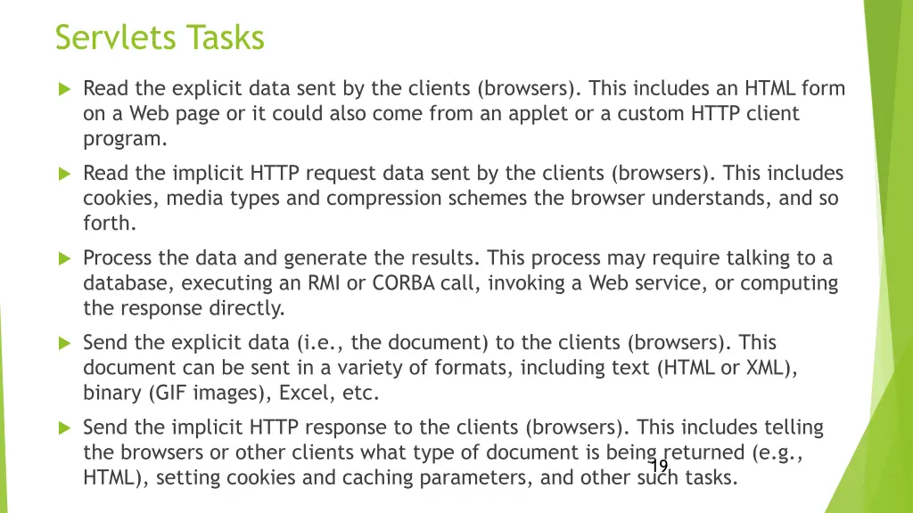 servlets tasks