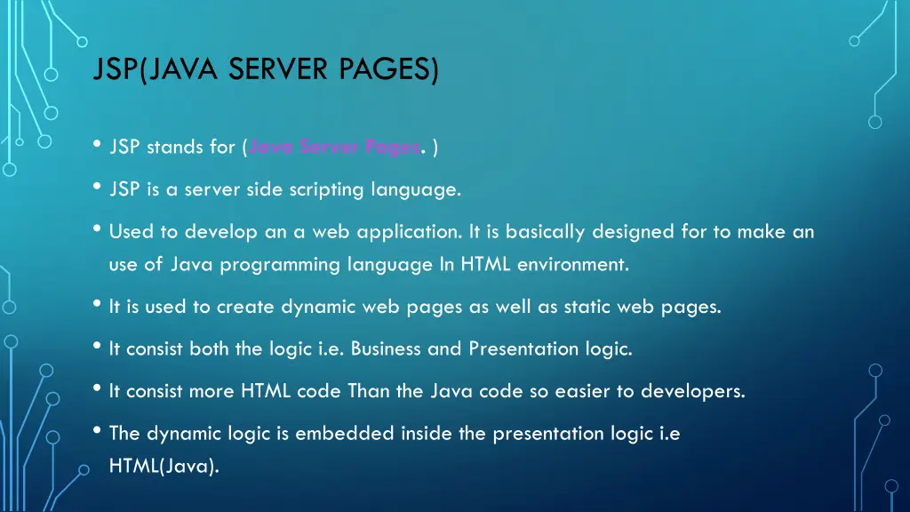 jsp java server pages