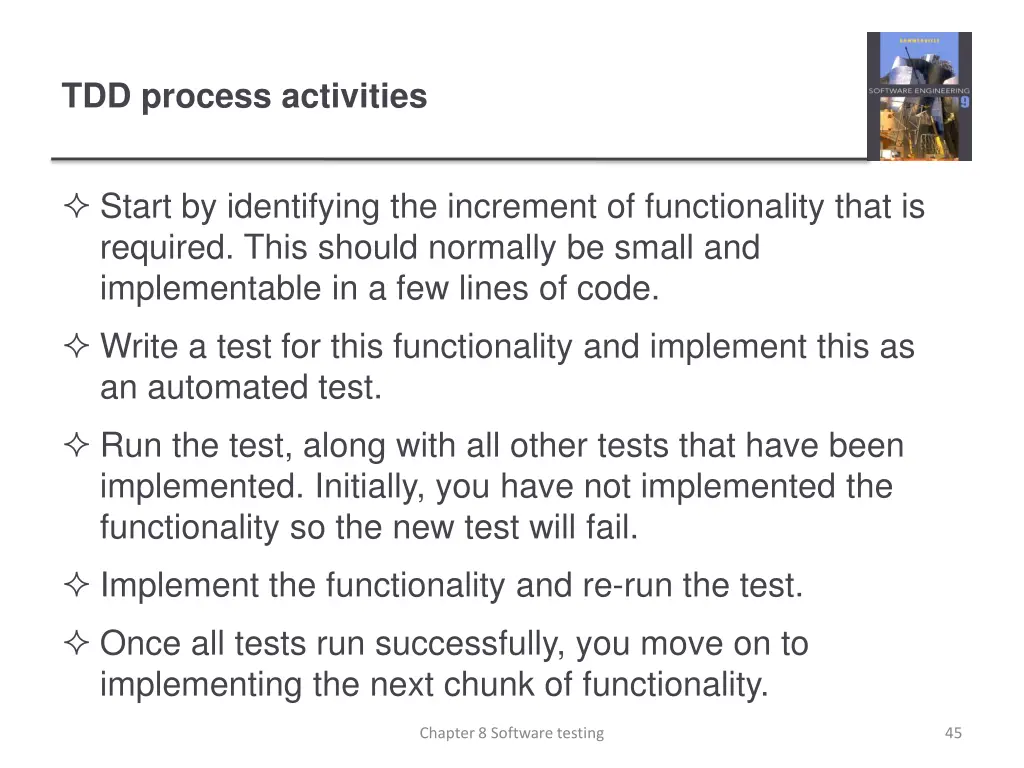 tdd process activities
