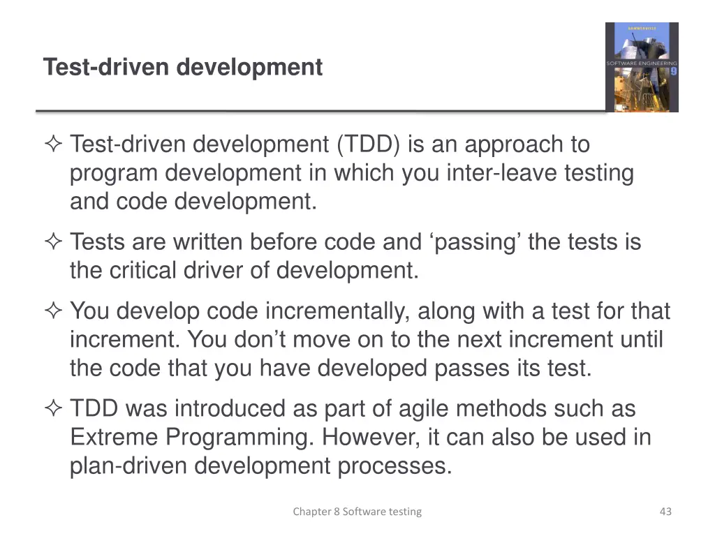 test driven development