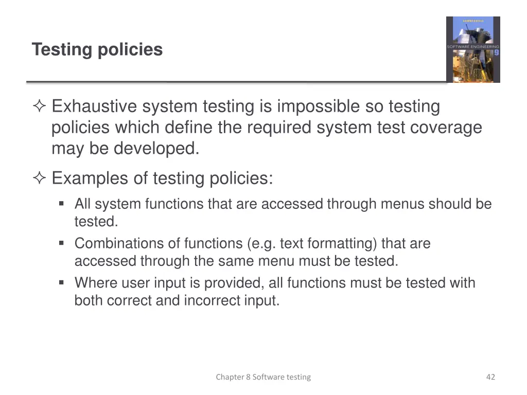 testing policies
