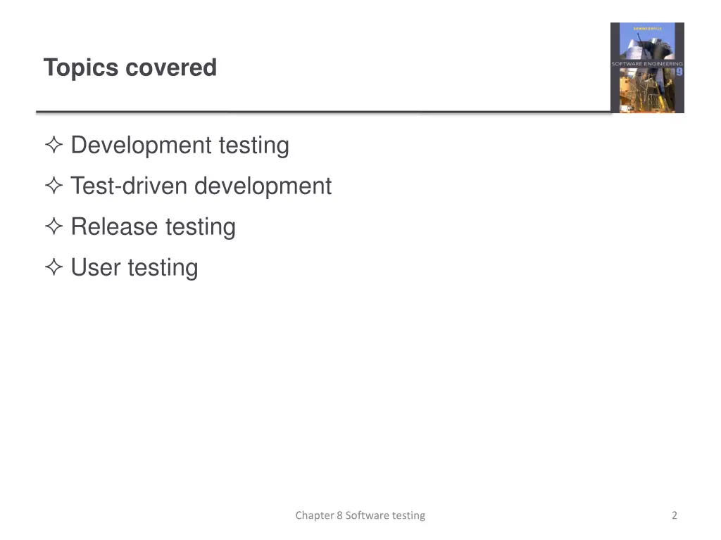 topics covered
