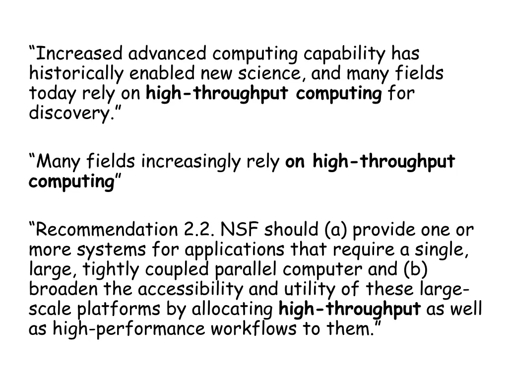 increased advanced computing capability