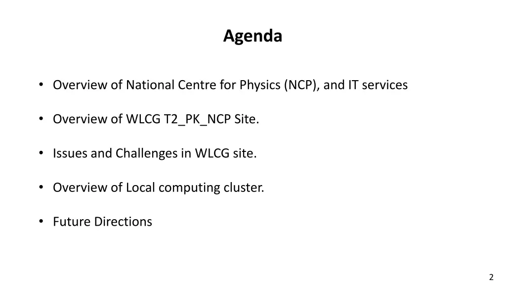 agenda