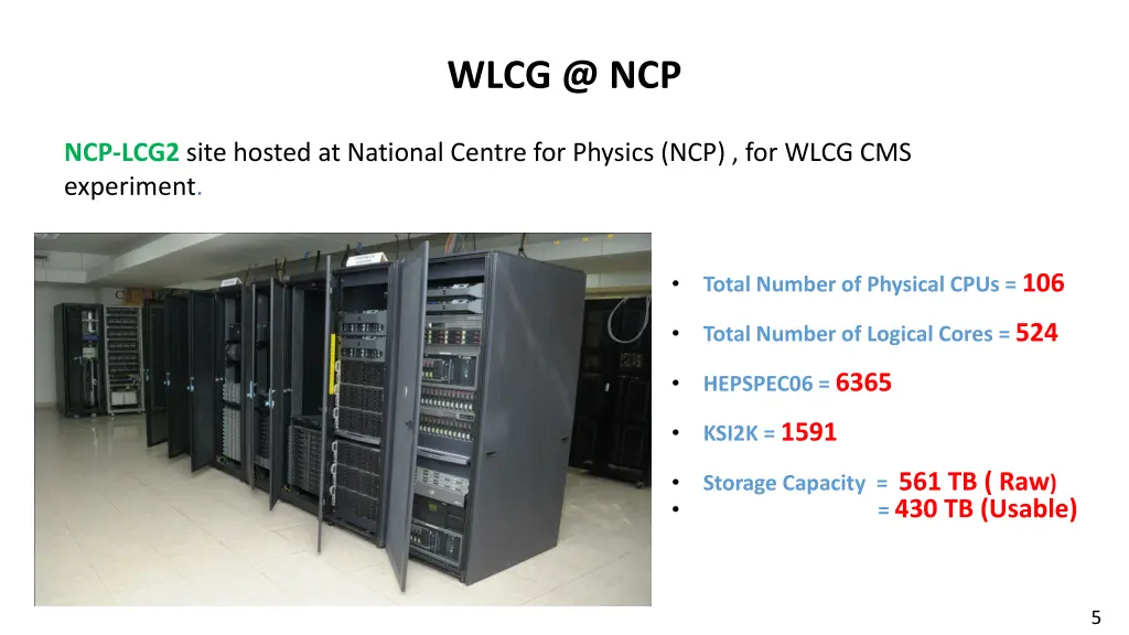 wlcg @ ncp