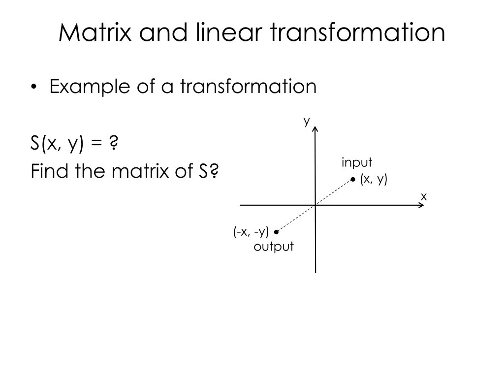 matrix and linear transformation 1