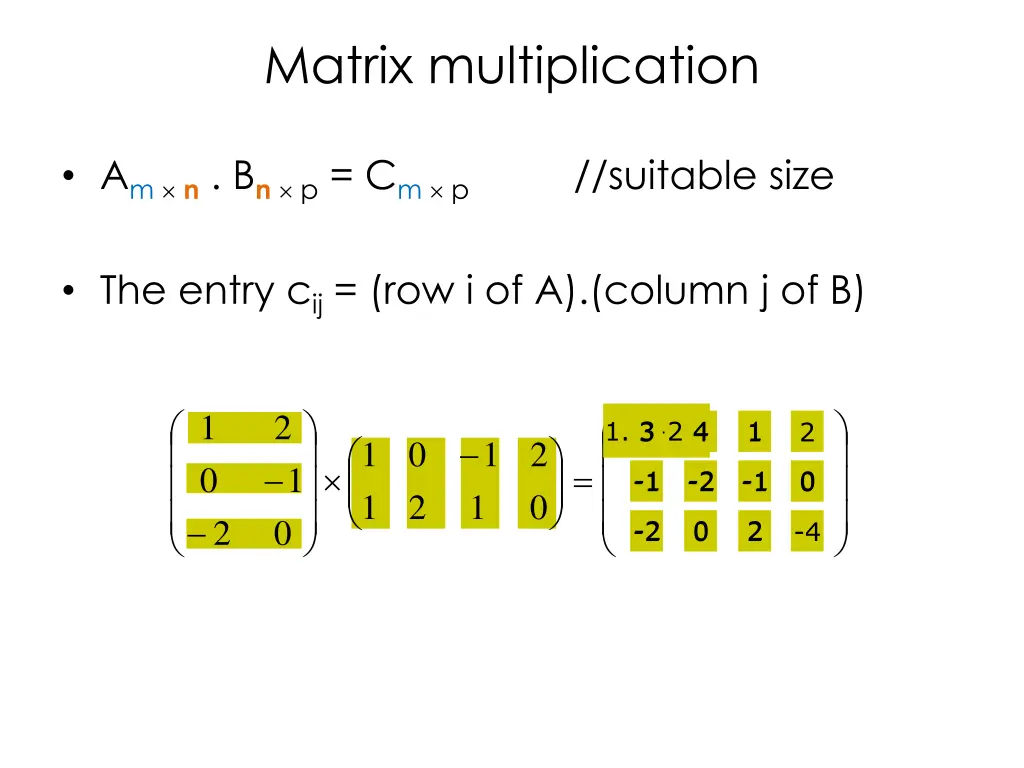 matrix multiplication