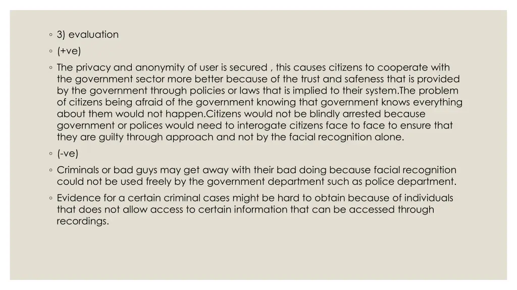 3 evaluation ve the privacy and anonymity of user