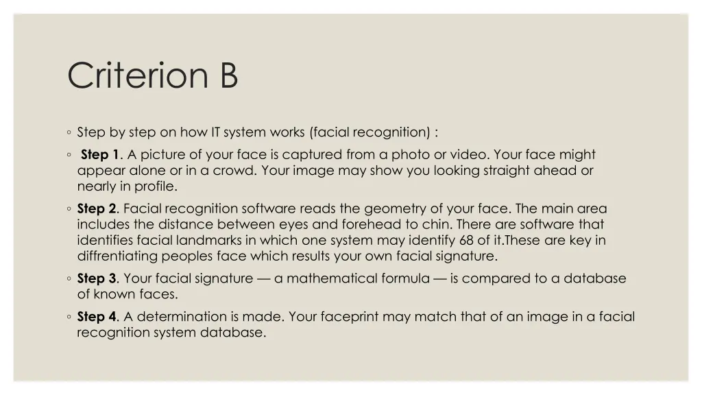 criterion b