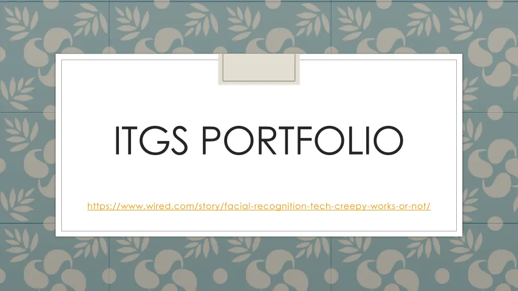 itgs portfolio
