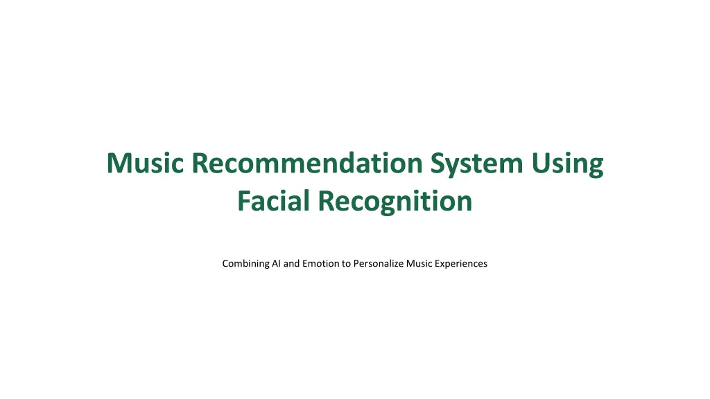 music recommendation system using facial