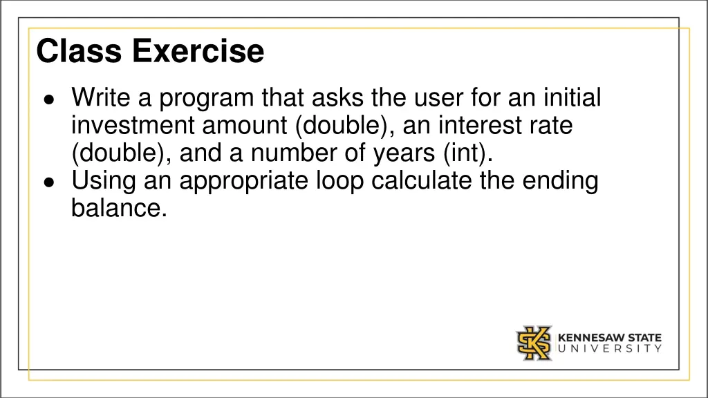 class exercise