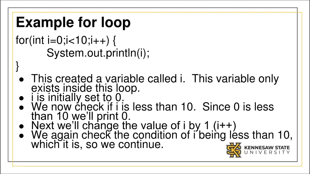 example for loop for int i 0 i 10 i system